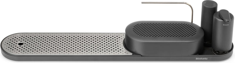 Brabantia fregadero estilo fregadero organizador y dispensador de jabón - grande - mineral infinito gris