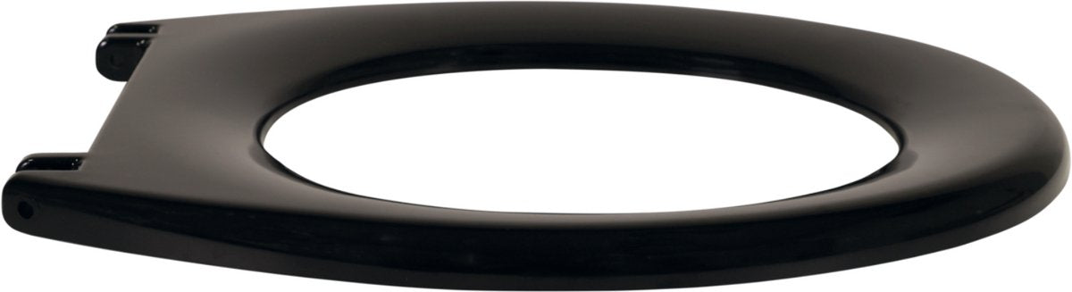 Sedile WC Plieger Kadett - sedile WC di forma universale - duroplastica - nero - senza coperchio - montaggio in plastica