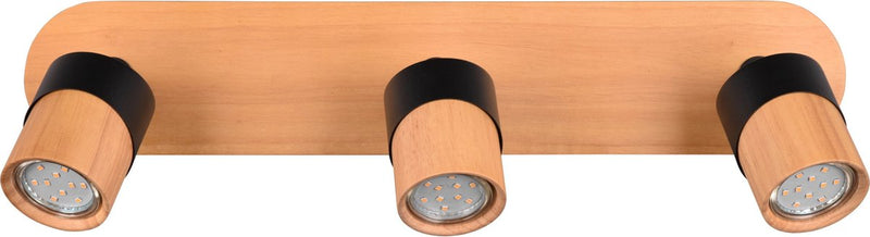 Trio aruni - spot - color madera con negro - excl. 3x gu10 4.5w