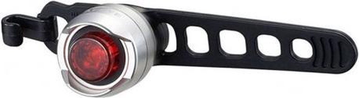 Cateye orb achterlicht fiets – fietsverlichting led – brandduur 50 tot 100 uur – batterij – drie lichtmodi -zilver