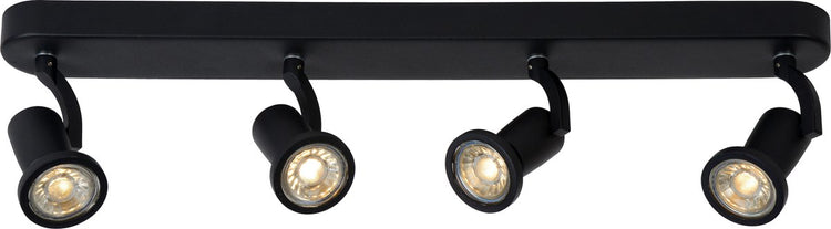 Lucide jaster-led - plafondspot (plafondlamp) - led - gu10 - 4x5w 2700k - zwart