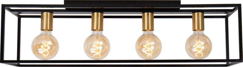 Lucide ruben - lampada da soffitto (lampada da soffitto) - 4xe27 - nero