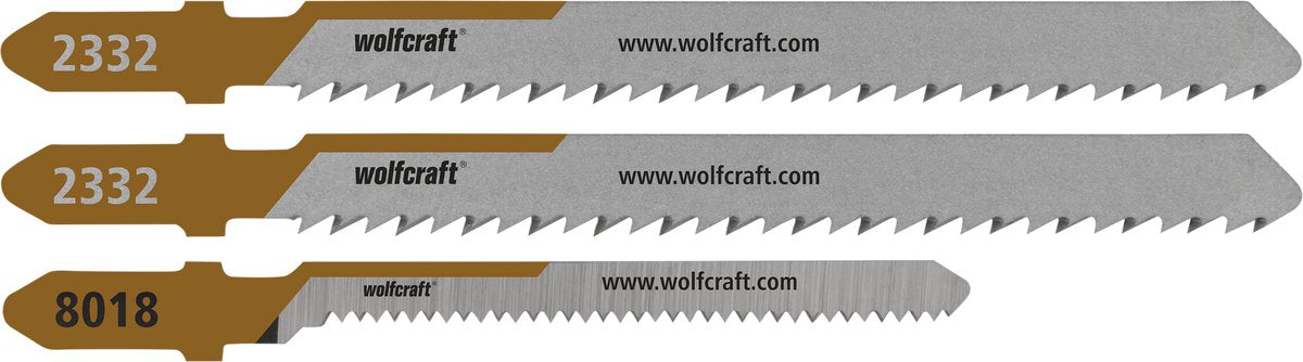 Wolfcraft - lame per seghetto alternativo per parquet - 3 pezzi - per tagli netti, diritti e attraverso pavimenti in legno - pavimenti in parquet - 2332000