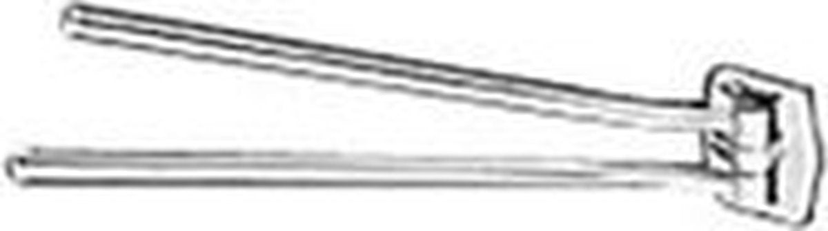Geesa standard handdoekrek 2-armig - chroom
