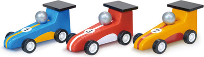 Veicoli Mentari - auto da corsa pull back - 9x4,2x4,1cm - 3 pezzi - 3 anni