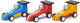 Veicoli Mentari - auto da corsa pull back - 9x4,2x4,1cm - 3 pezzi - 3 anni