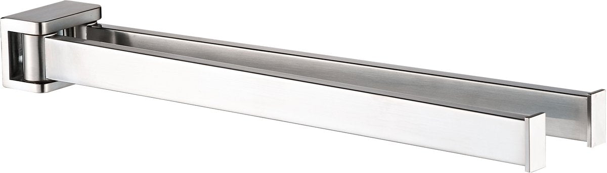Plieger altea handdoekhouder – 2-arm – 36 cm breed – geborsteld chroom