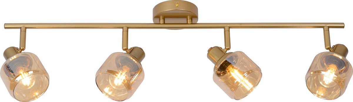 Lucide bjorn - plafondspot (plafondlamp) - 4xe14 - mat goud messing