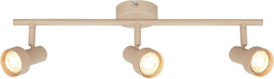 Briloner b.k.licht tapp - faretto da superficie - faretto da soffitto (lampada da soffitto) - attacco 3x gu10 - beige tortora - 47,5 cm