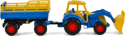 Cavallino Toys Tractor Cavallino con caricatore anteriore e blu del sostenitore