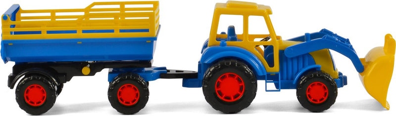 Cavallino Toys Tractor Cavallino con caricatore anteriore e blu del sostenitore
