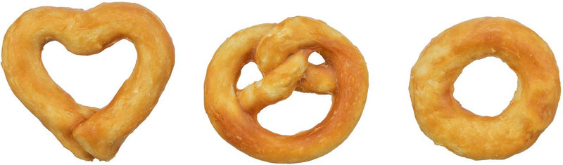 Trixie - mini mix - anello cuore pretzel - con collagene - 6 cm - 20 gr - 90 pz