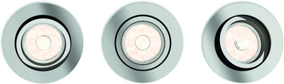 Philips led philips donegal inbouwspot - 3-lichts - chroom - rond