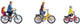 Noch 15909 h0 figuras de paseo familiar en bicicleta modelo listo para usar