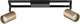 Brilliant salor - lampada da soffitto - gu10 2x5w - 350lm - 3000k - dimmerabile - oro nero