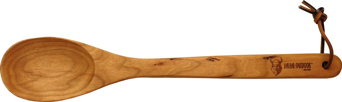 Mestolo da esterno Valhal - legno di ciliegio - con cordino in cuoio per appenderlo - vh.sp1