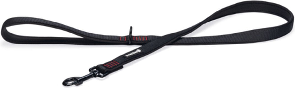 Beeztees parinca premium - guinzaglio per cani - nylon - nero - 120 cm x 20 mm