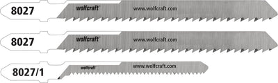 Wolfcraft - lame per seghetto alternativo in acrilico - lama per seghetto alternativo taglio dritto e curvo fine per - lame hcs con attacco a T - speciale per acrilico e vetro acrilico - 8027000