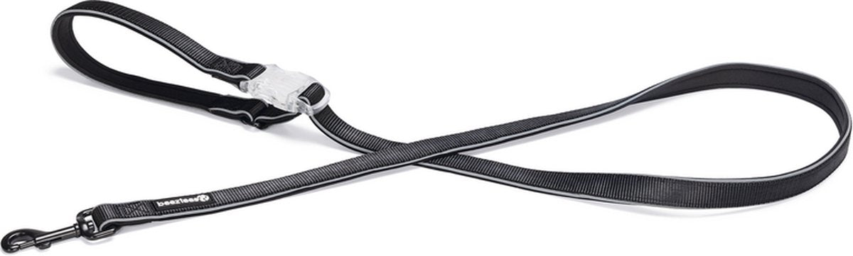 Equipaggiamento di sicurezza Beeztees parinca premium - guinzaglio per cani - LED - nylon - nero - 150x2,5 cm