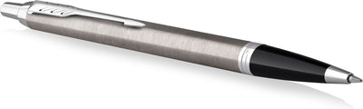 Parker im penna a sfera | acciaio inossidabile con finitura cromata | punta media con ricarica di inchiostro blu | con confezione regalo