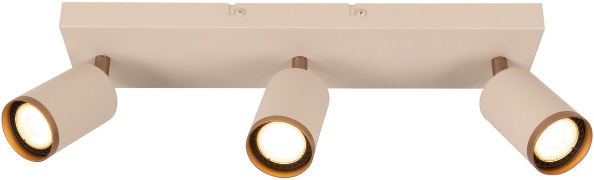 Lucide regina - plafondspot (plafondlamp) - 3xgu10 - taupe | essential