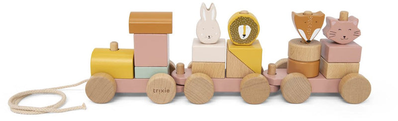 Trixie tren de animales de madera sra. gato – 18m+ – Madera FSC - bonito como regalo de cumpleaños