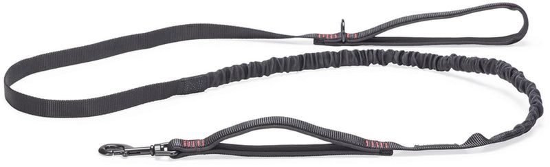 Beeztees parinca premium correa elástica para caminar - correa para perros - nailon - negro - 180 cm x 20 mm