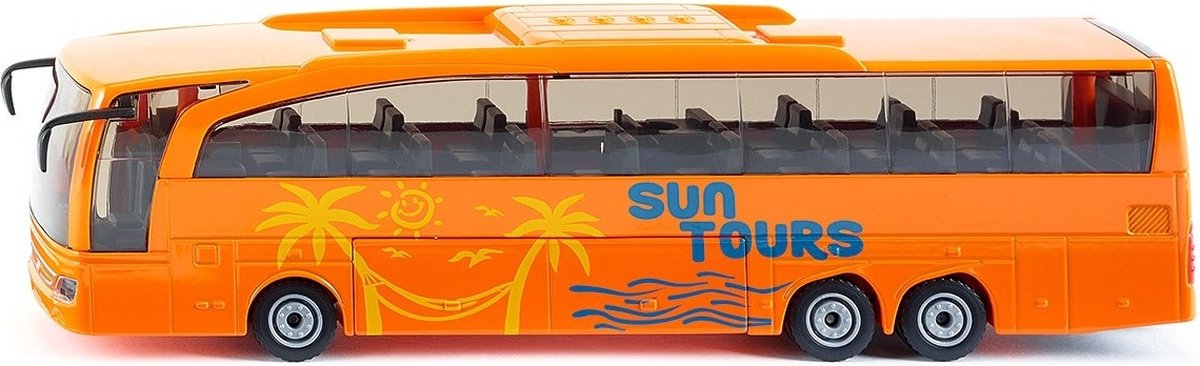 Siku 3738, mercedes-benz travego reisbus, schaal: 1:50, metaal kunststof, openbare deur en koffercompartiment