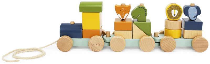 Tren de animales de madera Trixie – 18m+ – Madera FSC - bonito como regalo de cumpleaños