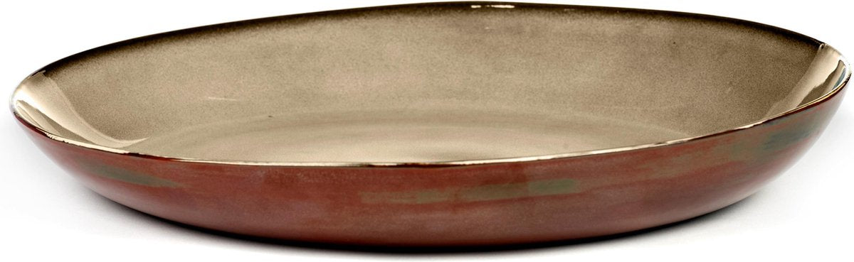 Serax - anita le grelle terres de rêves - serveerschaal - roest misty grijs - 35 ø
