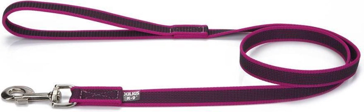 Correa para perros antideslizante Julius k9 rosa con asa 3m (20mm)