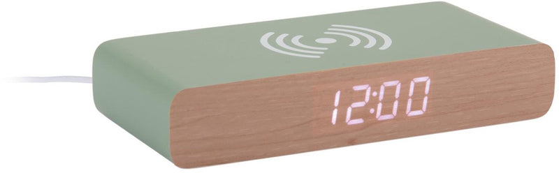 Karlsson despertador retro plano LED - verde selva - 16,1x7,6x3cm - escandinavo - despertador para dormitorio - despertadores