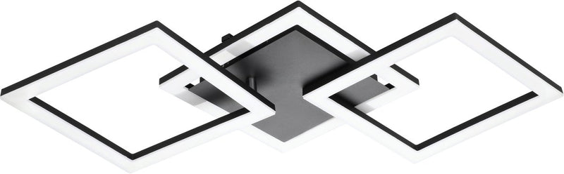 Eglo connect.z paranday-z smart plafondlamp - 65 cm - zwart wit - instelbaar wit licht - dimbaar - zigbee