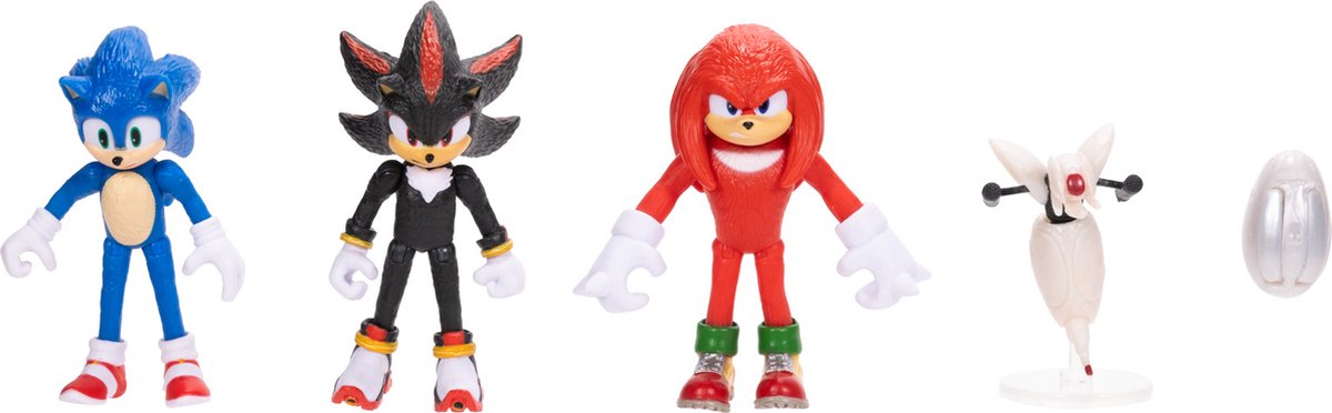 Jakks sonic movie, figuras de acción de sonic de 6 cm, multipack w1