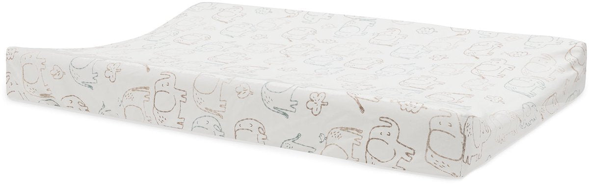 Jollein aankleedkussenhoes - 50x70cm - jersey - elephant tales