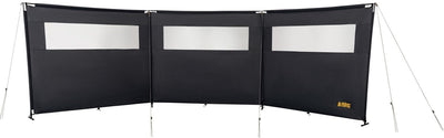 Cortavientos Abbey Camp con tubo superior - gris - aprox. 500 x 145 cm - con ventana