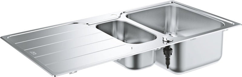 Lavello Grohe k500 in acciaio inox con tappo a cestello