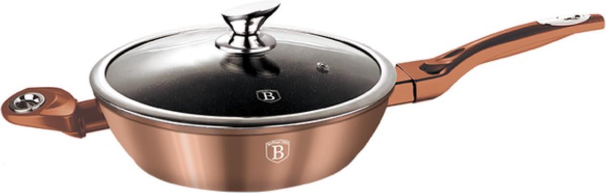Berlinger haus serie metálica - sartén de granito - 24cm - mango soft-touch - inducción