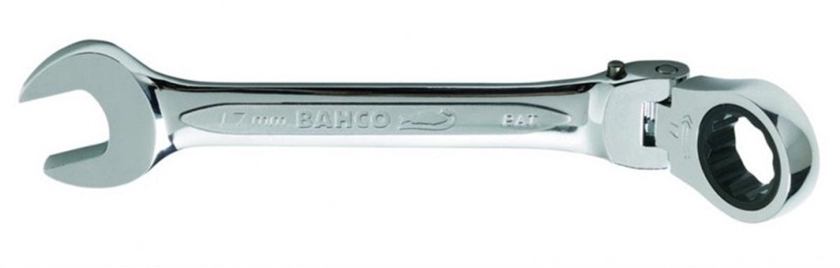 Chiave combinata Bahco con cricchetto 41rm testa flessibile 19mm - 41rm-19
