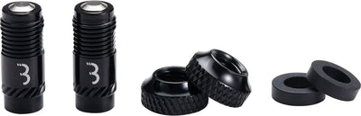 Bbb cycling corecap - universal valve upgrade set - 300% more airflow - suitable for all pumps - presta to schrader format - 2 pieces - black - bti-165