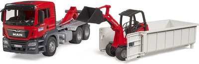 Bruder Man TGS with Rolcontainer and Schäffer Compact drawer