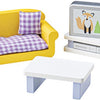 Tidlo Wooden Dollhouse Muebles Sala de estar, 9dlg.
