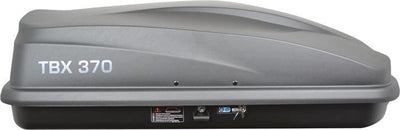 Cofre de techo Twinny Load TBX 370 - capacidad 370 litros - capacidad de carga máxima 75 kg - cerradura central de 1 punto con cerradura - montaje con soporte en U - dimensiones 138x78x36cm