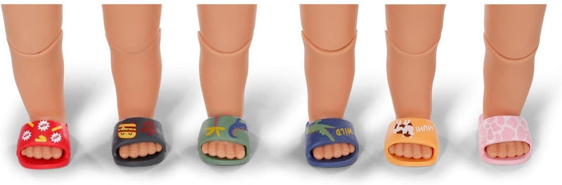Pantofole per neonati, accessorio per bambole, 43 cm, giocattoli estivi colorati.