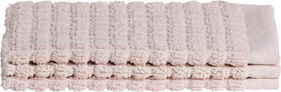 Seahorse cube 3x washand 16 x 21 cm - roze - set van 3 stuks