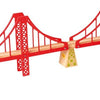 Bigjigs Wooden Rails Double Suspension Bridge, 7dlg.