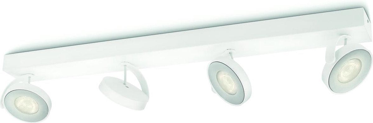 Philips Faretto da superficie LED Philips Clockwork - 4 luci - bianco
