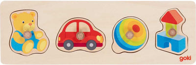 Goki Wooden Nick puzzer i miei giocattoli, 4st.