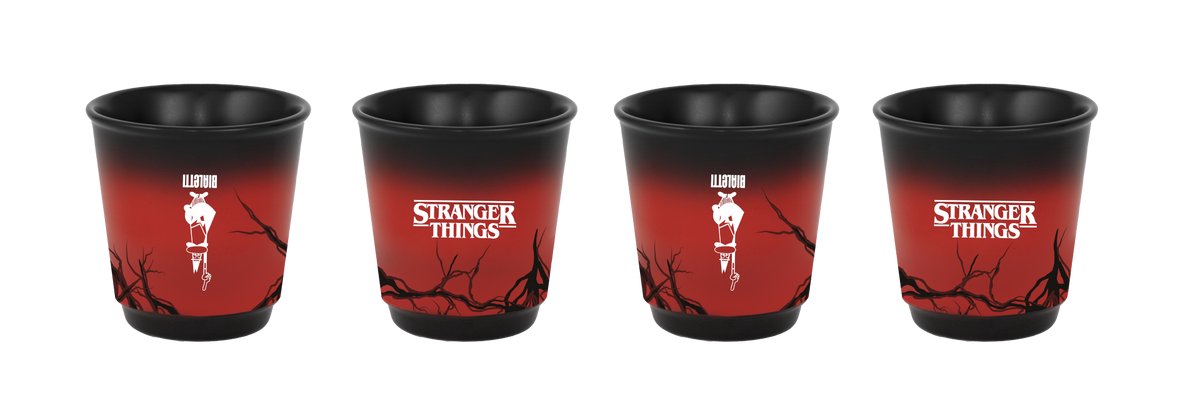 Bialetti Stranger Things - juego de 4 tazas de espresso - 80 ml - con efecto mágico