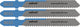 Wolfcraft - staal decoupeerzaagbladen 6 mm - 3 stuks - fijne snede - decoupeerzaagblad hss t-schacht - 8022000